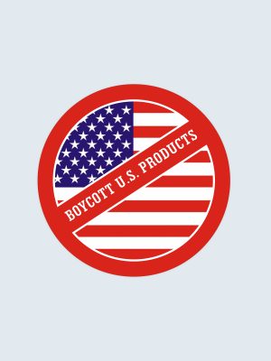 Boycott US Products, Autosticker, Anti Trump, Bumpersticker